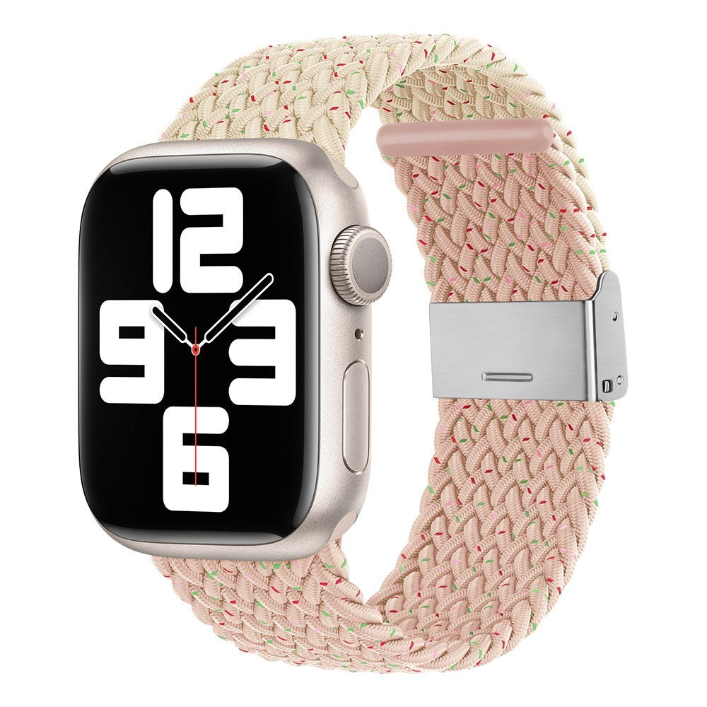 Apple Watch (38/40/SE/41/42mm) Two-tone Nylon Strap - Beige / Blue