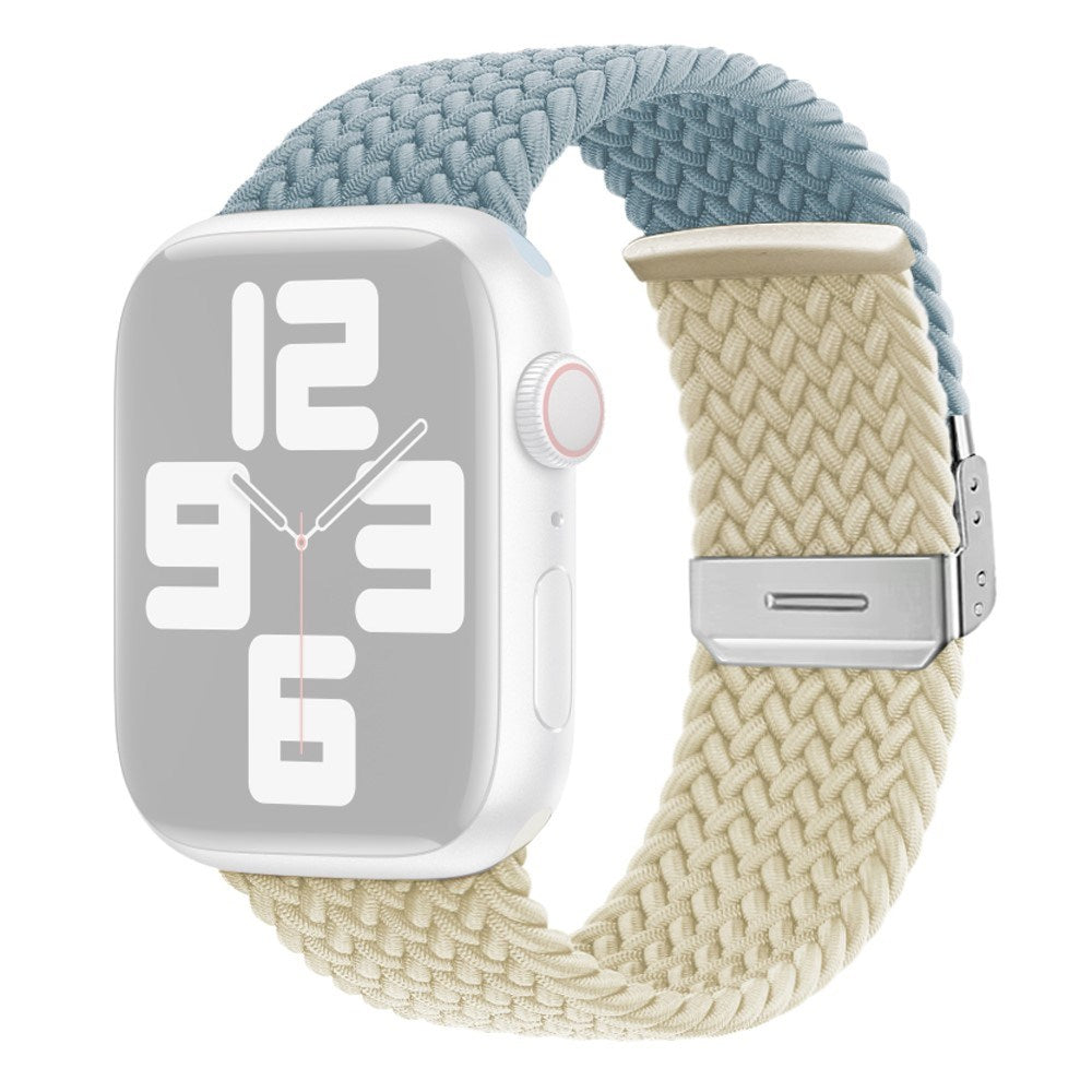Apple Watch (38/40/SE/41/42mm) Two-tone Nylon Strap - Blue / Beige