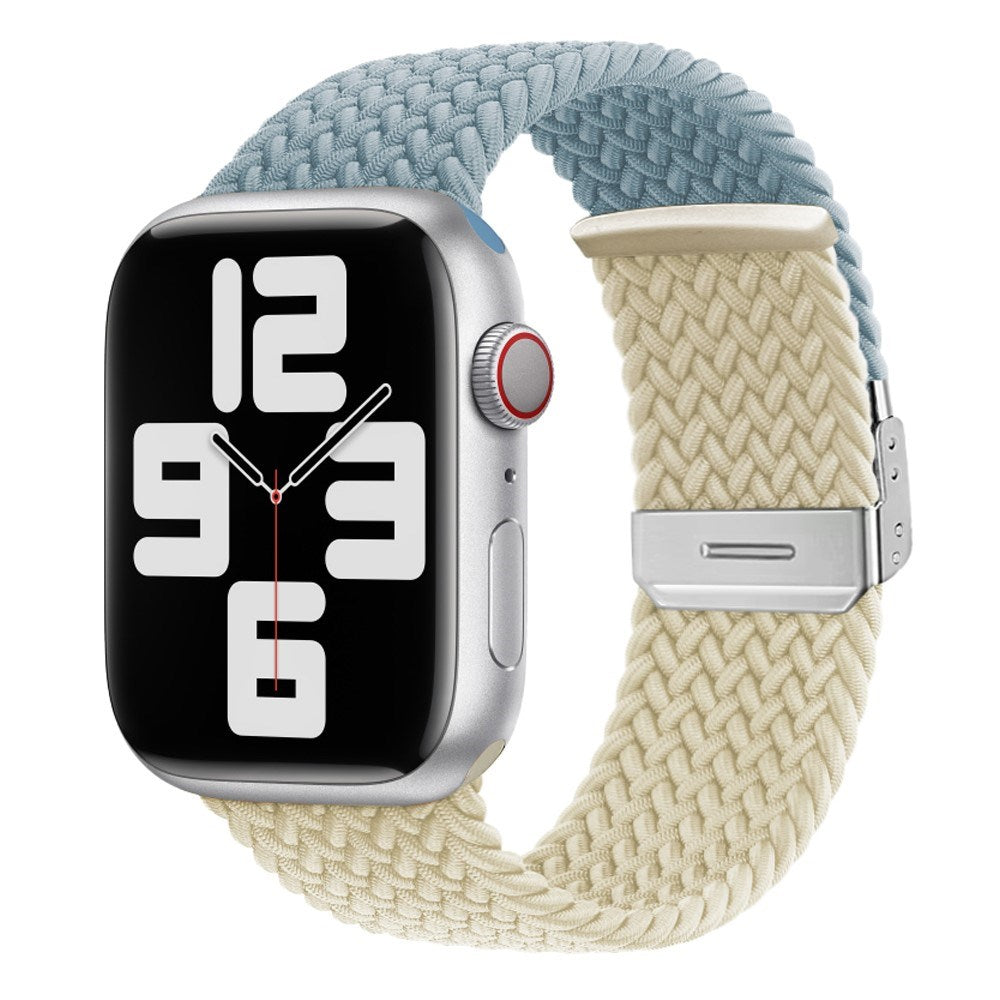 Apple Watch (38/40/SE/41/42mm) Two-tone Nylon Strap - Blue / Beige