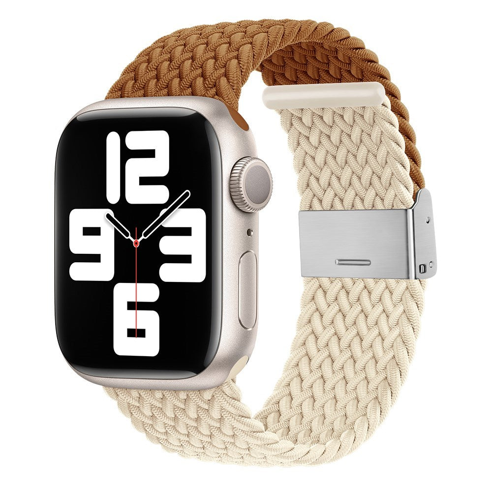 Apple Watch (38/40/SE/41/42mm) Two-tone Nylon Strap - Brown / Beige