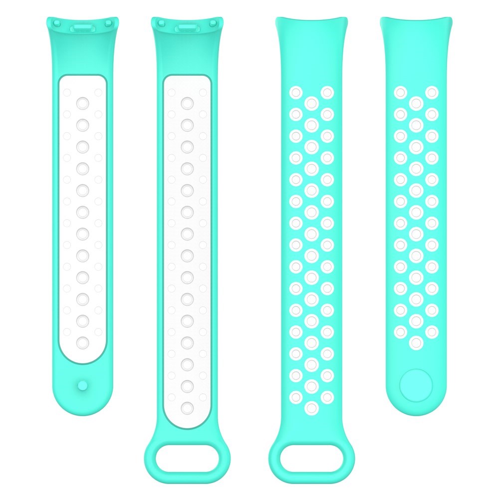 Xiaomi Smart Band 10 / 9 / 8 / NFC Silicone Watch Strap - Turquoise / White