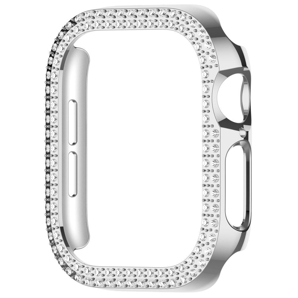 Apple Watch 11 / 10 (42mm) Plastic Case - Silver / Rhinestone
