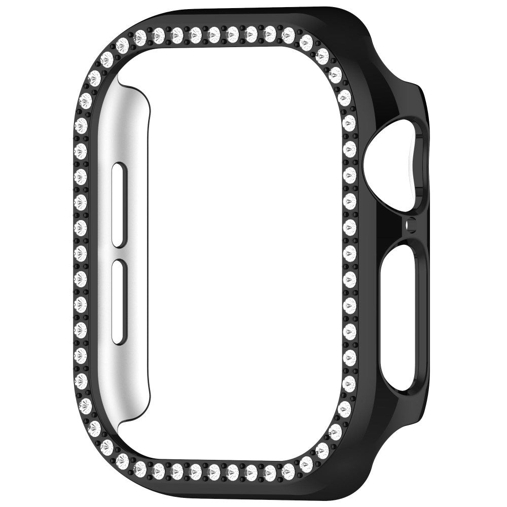 Apple Watch 11 / 10 (42mm) Hard Plastic Case - Black / Rhinestone