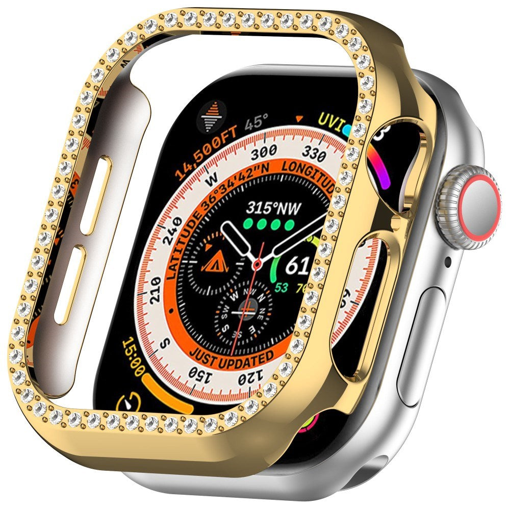 Apple Watch 11 / 10 (42mm) Hard Plastic Case - Gold / Rhinestone