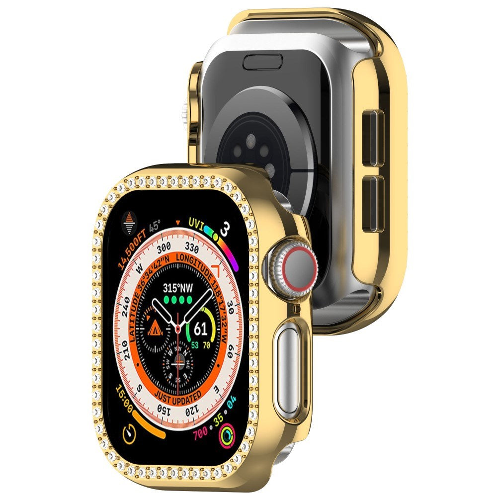 Apple Watch 11 / 10 (42mm) Hard Plastic Case - Gold / Rhinestone