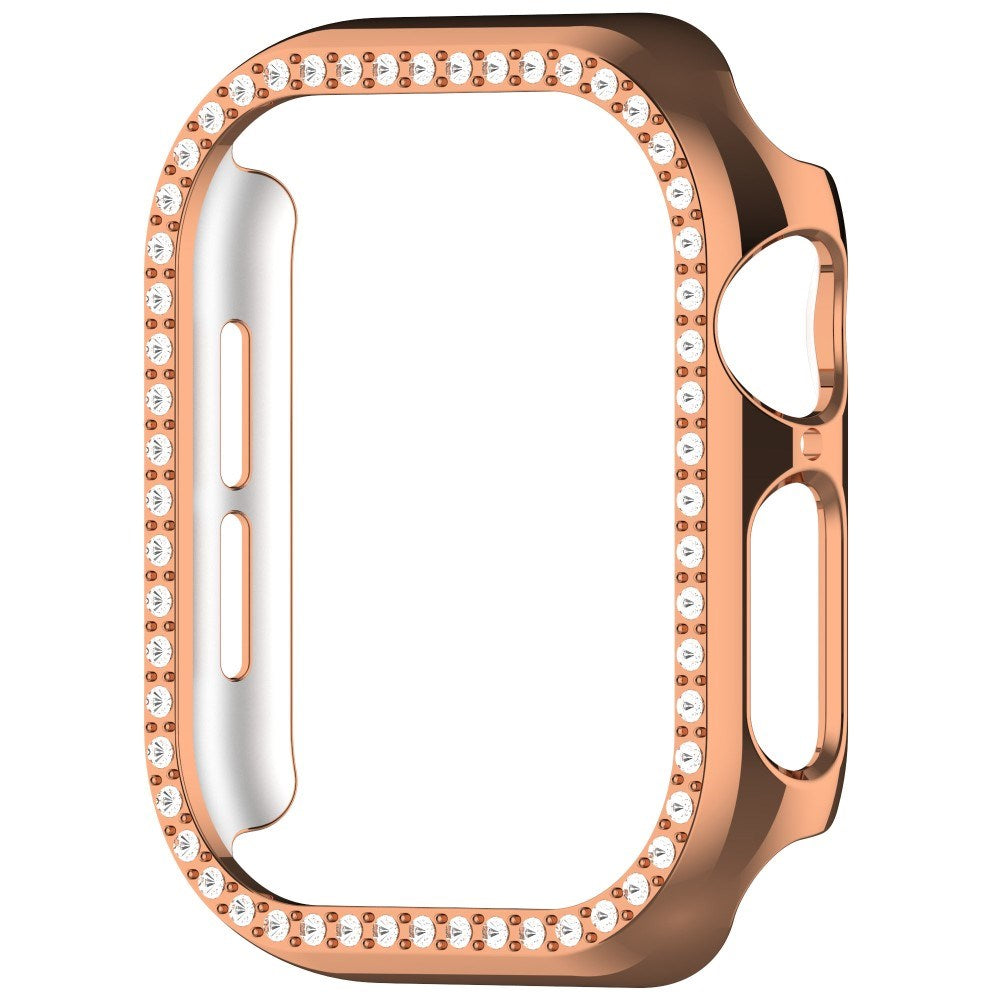 Apple Watch 11 / 10 (42mm) Hard Plastic Case - Rose Gold / Rhinestone