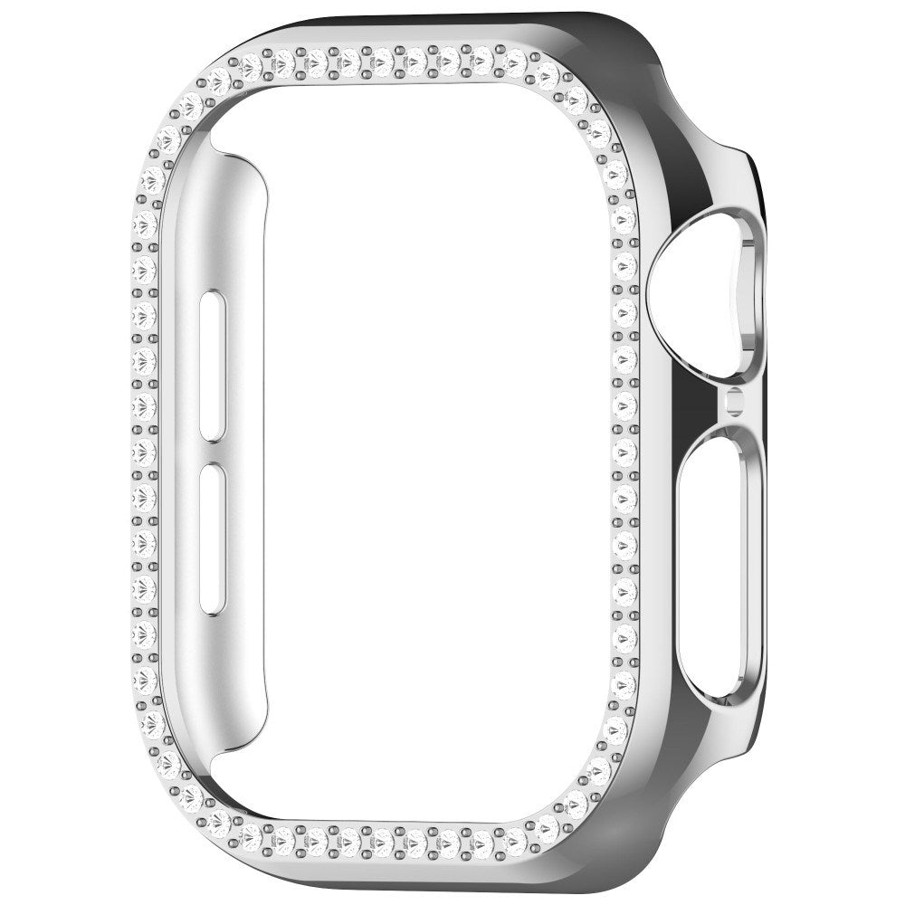 Apple Watch 11 / 10 (42mm) Hard Plastic Case - Silver / Rhinestone