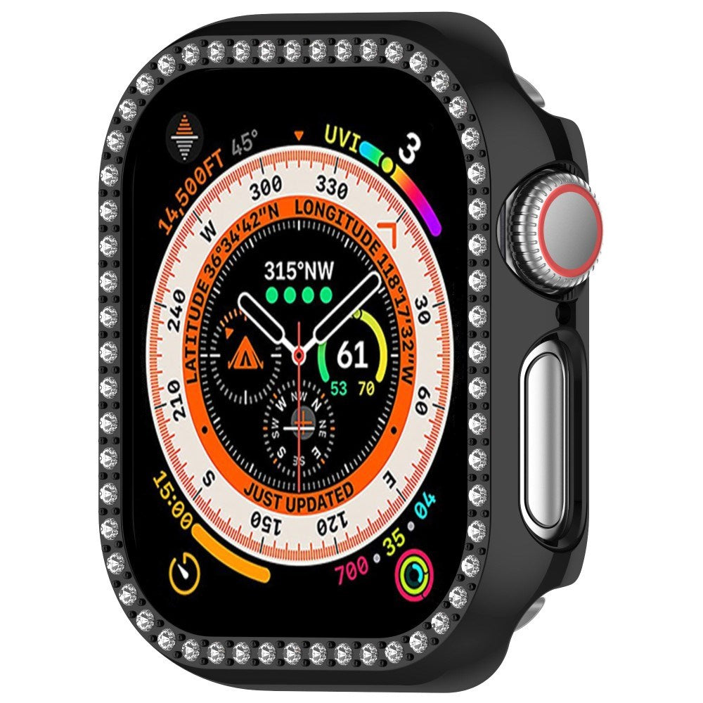 Apple Watch 11 / 10 (46mm) Hard Plastic Case - Black / Rhinestone