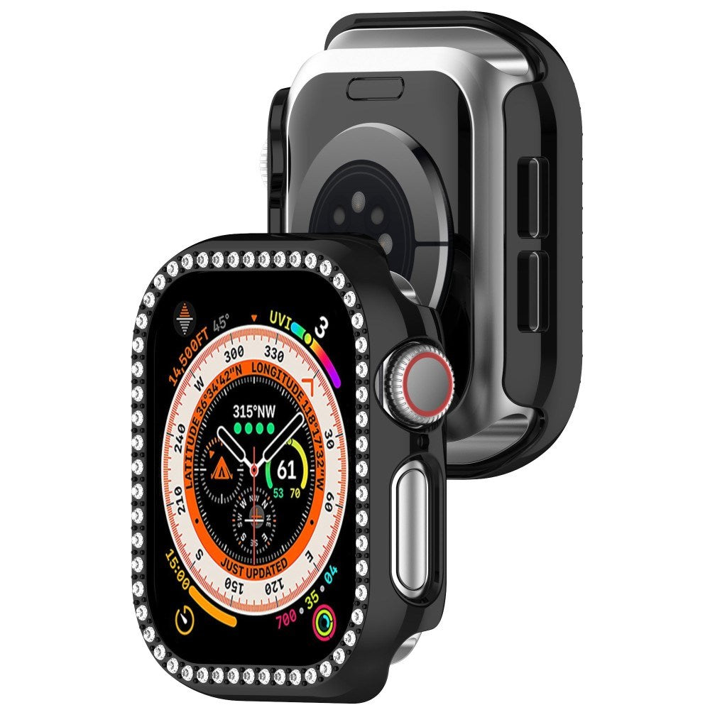 Apple Watch 11 / 10 (46mm) Hard Plastic Case - Black / Rhinestone
