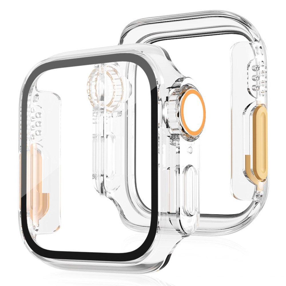 Apple Watch 11 / 10 (46mm) Hard Plastic Case with Built-In Screen Protector Glass - Transparent