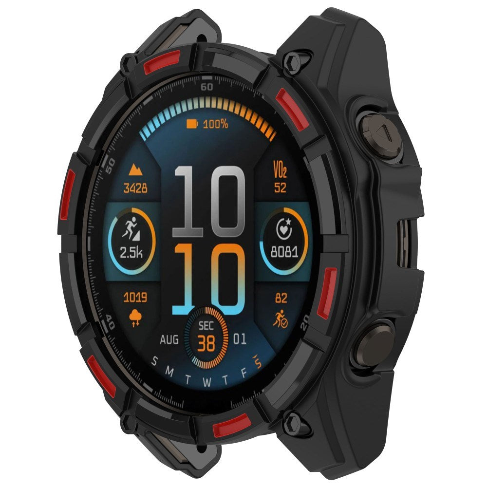 Garmin Tactix 8 Solar (51mm) Bumper Plastic Case - Black / Red