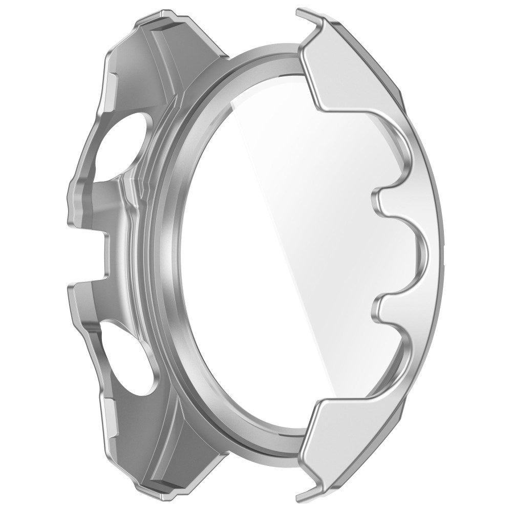 Garmin Tactix 8 AMOLED (47mm) Hard Plastic Case with Screen Protector Glass - Silver / Black