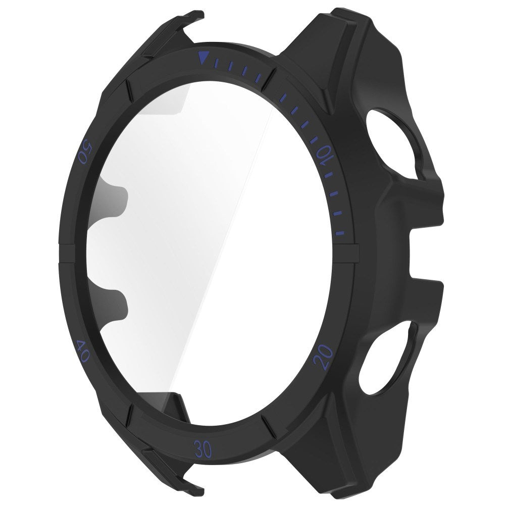 Garmin Tactix 8 AMOLED (47mm) Hard Plastic Case with Screen Protector Glass - Black / Blue