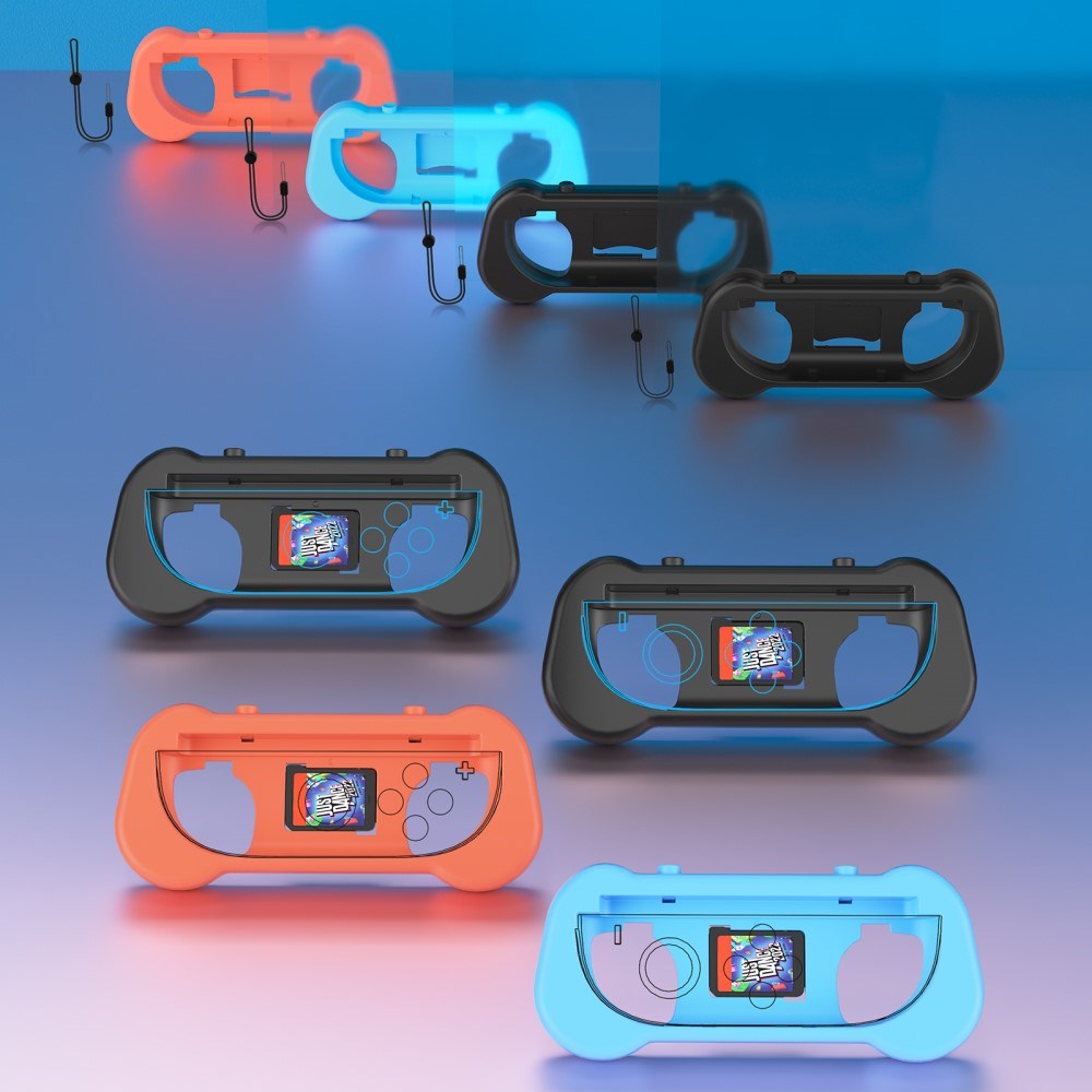 Ergonomic Holder for Nintendo Switch 2 Controller - 2 pcs - Blue / Orange