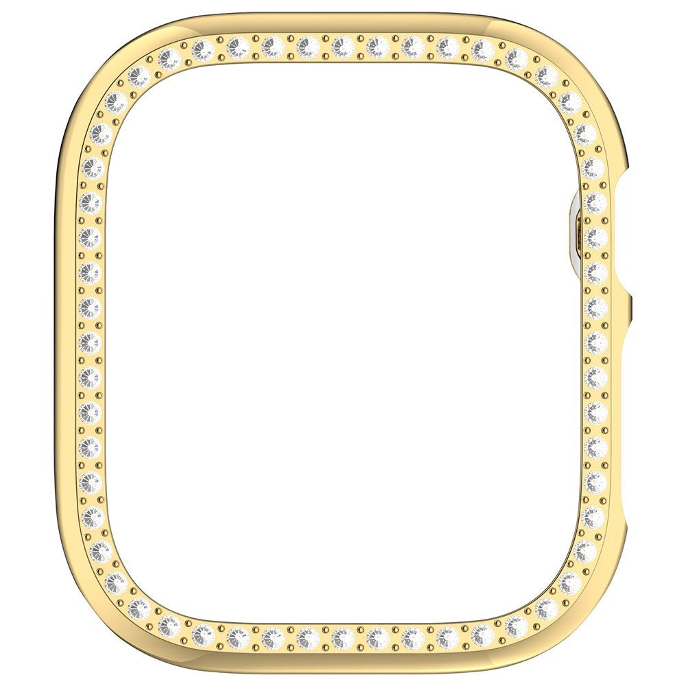 Apple Watch Series 12 (46mm) Hard Plastic Case - Gold & Rhinestones