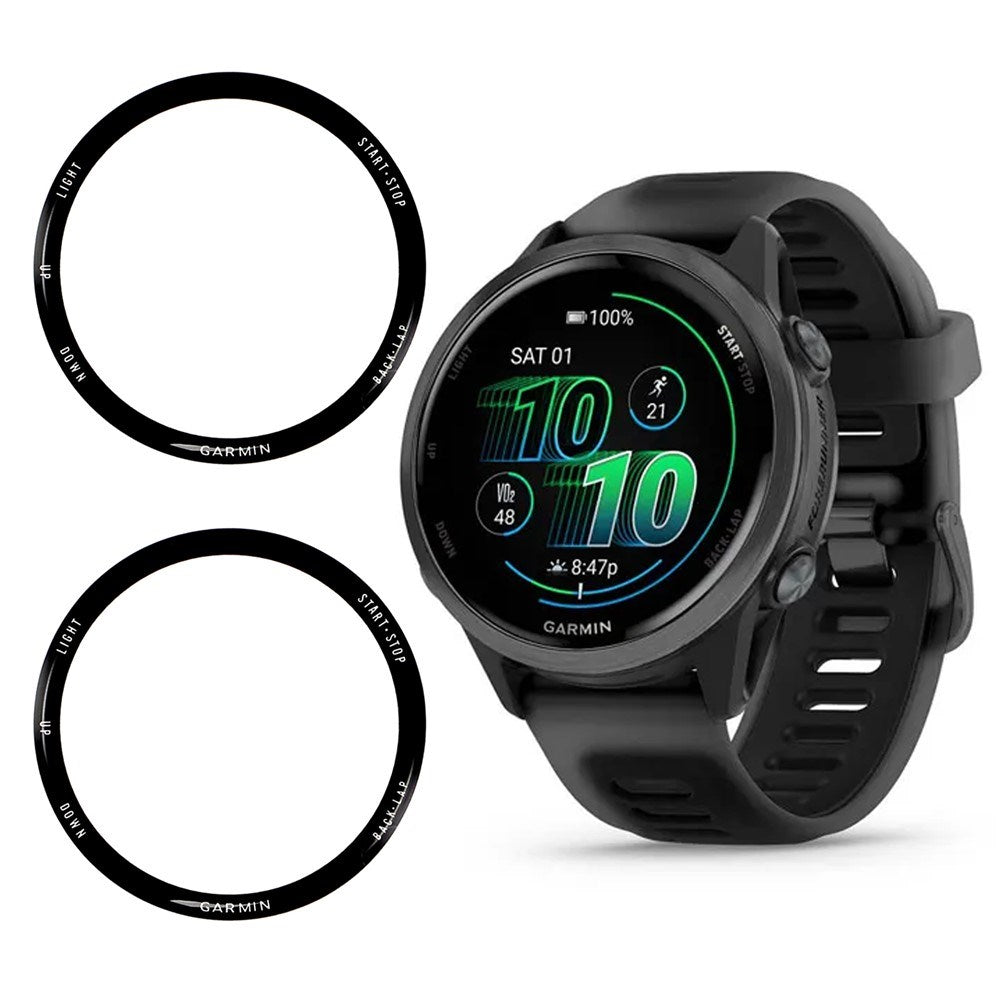 Garmin Forerunner 570 (42mm) Screen Protector - 2 pcs. - Transparent / Black Edge