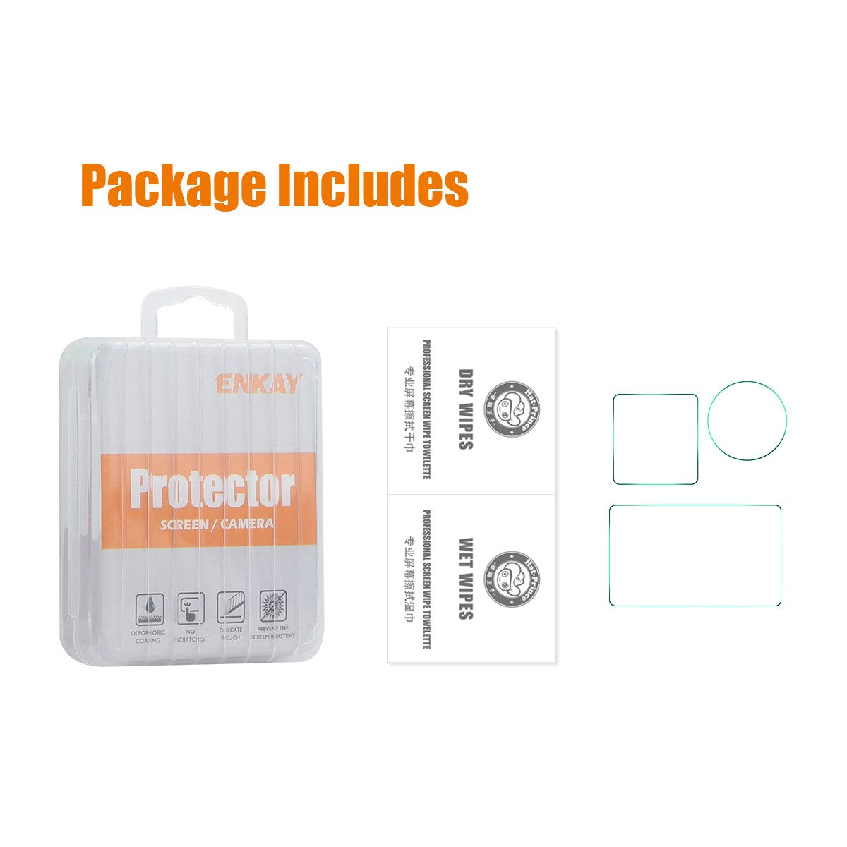 DJI Osmo Action 5 Pro Screen Protector Set - 9H - Transparent