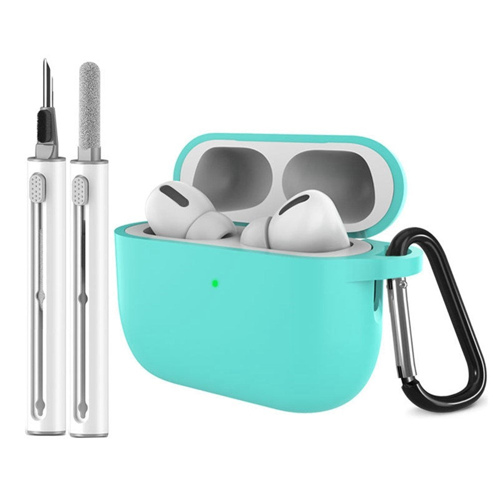 Apple AirPods Pro (3rd gen.) Silicone Case with Carabiner & Cleaning Pen - Mint Green