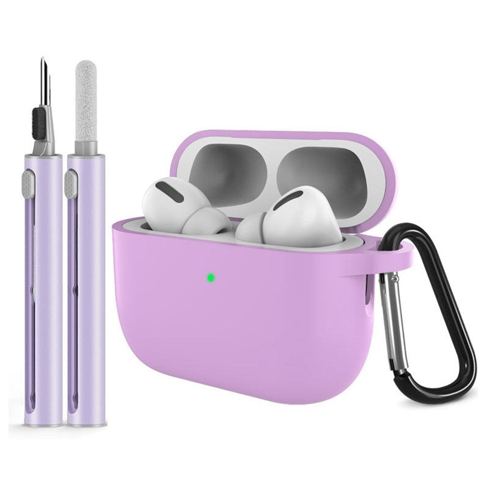 Apple AirPods Pro (3rd gen.) Silicone Case with Carabiner & Cleaning Pen - Light Purple
