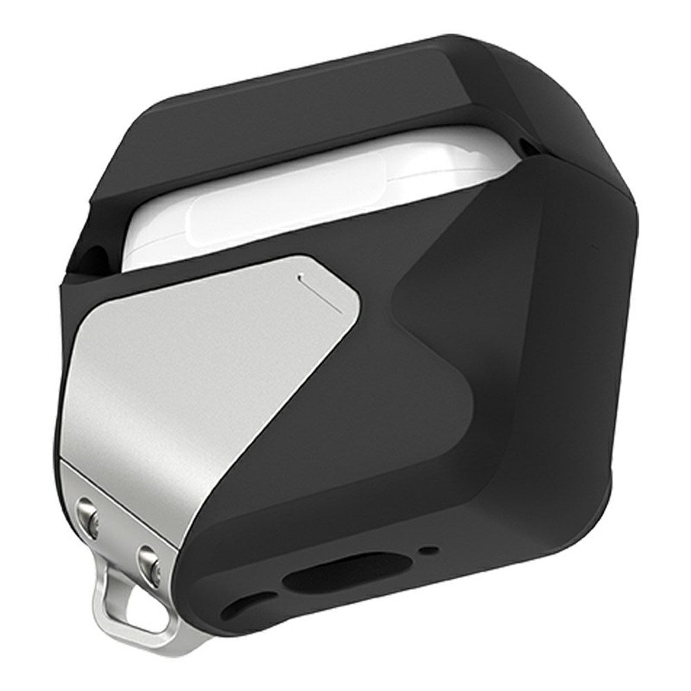 Apple AirPods (4th Gen.) AULUMU Geometric Plastic Case with Strap - Black