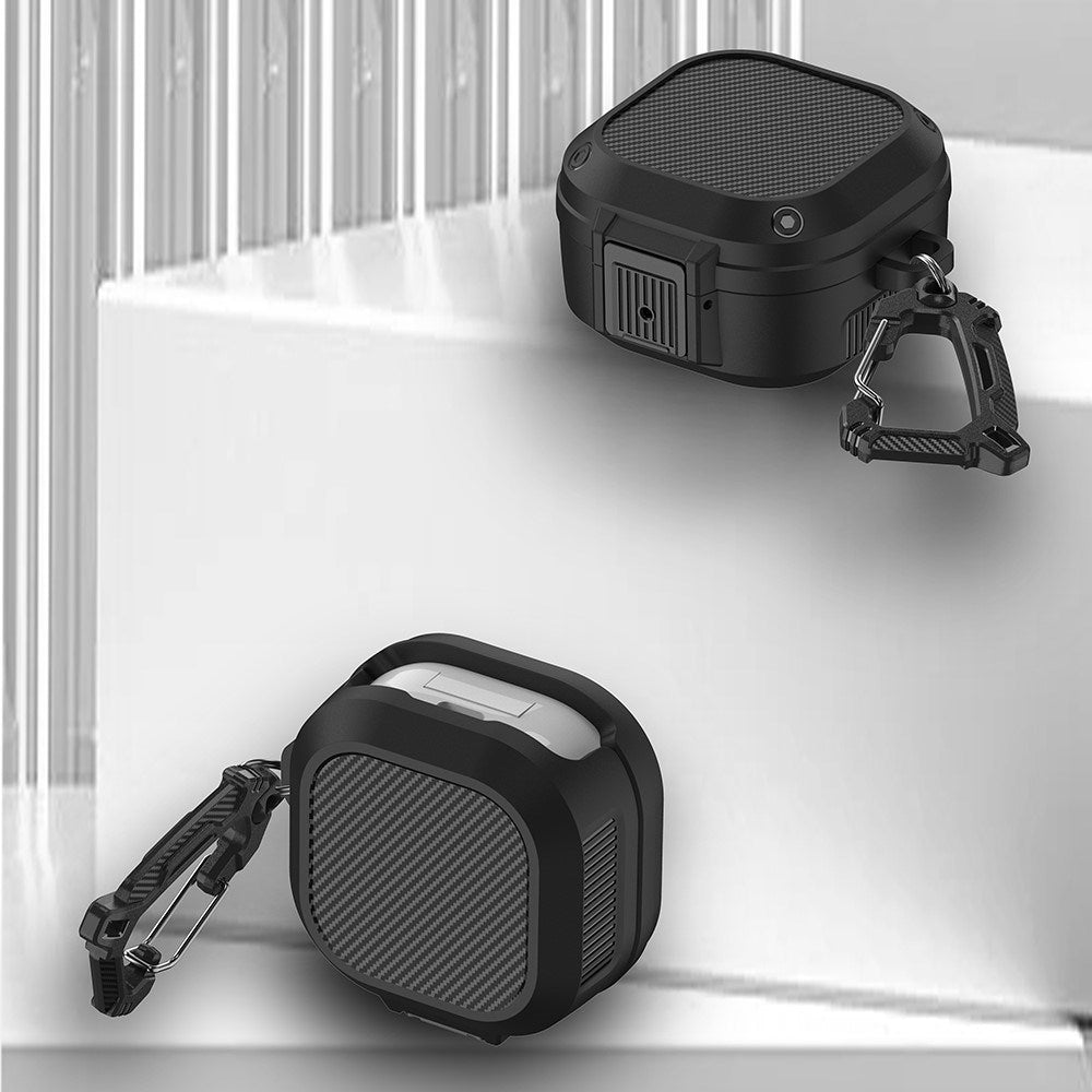 Samsung Galaxy Buds2 / Buds2 Pro / Buds Pro / Buds Live Hybrid Plastic Case with Carabiner - Green