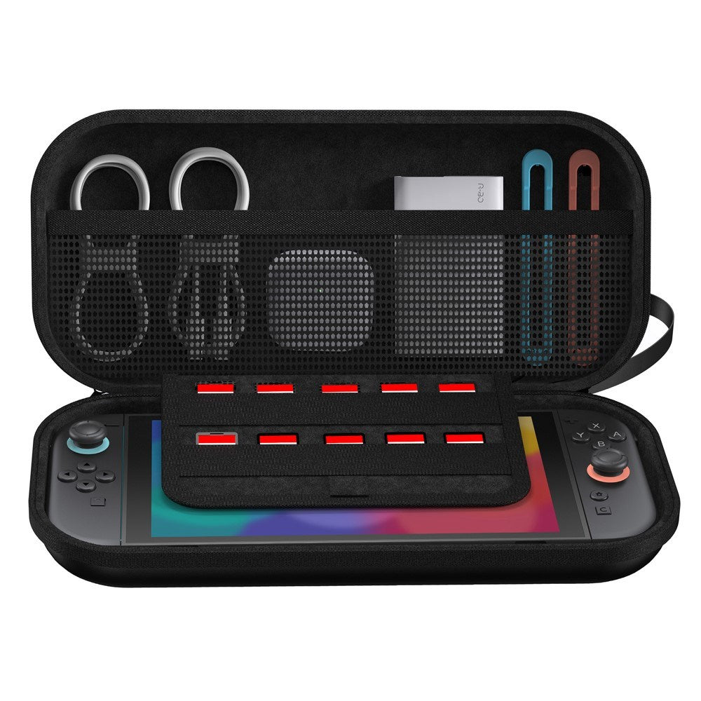 Nintendo Switch 2 Travel Case with Divider & Mesh Pocket - Black