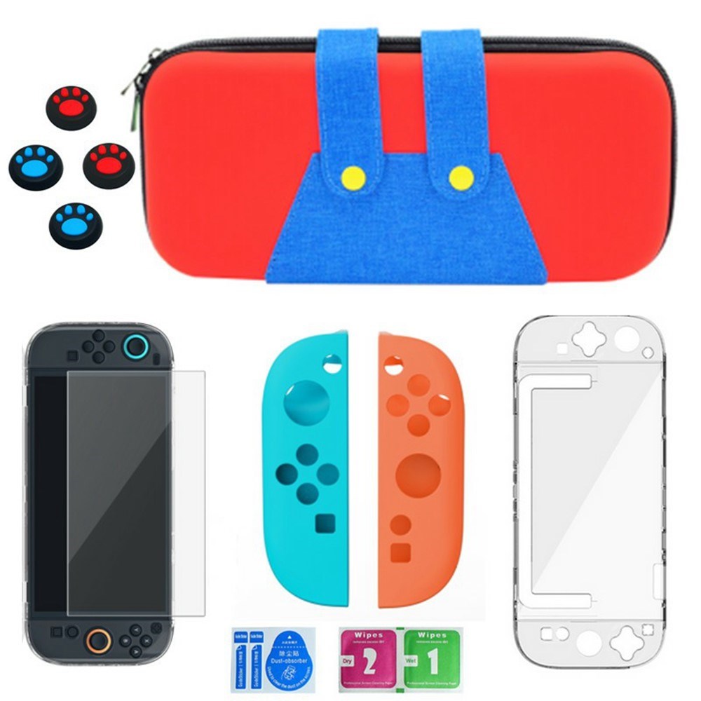 Nintendo Switch 2 6-in-1 Protection Set - Red / Blue