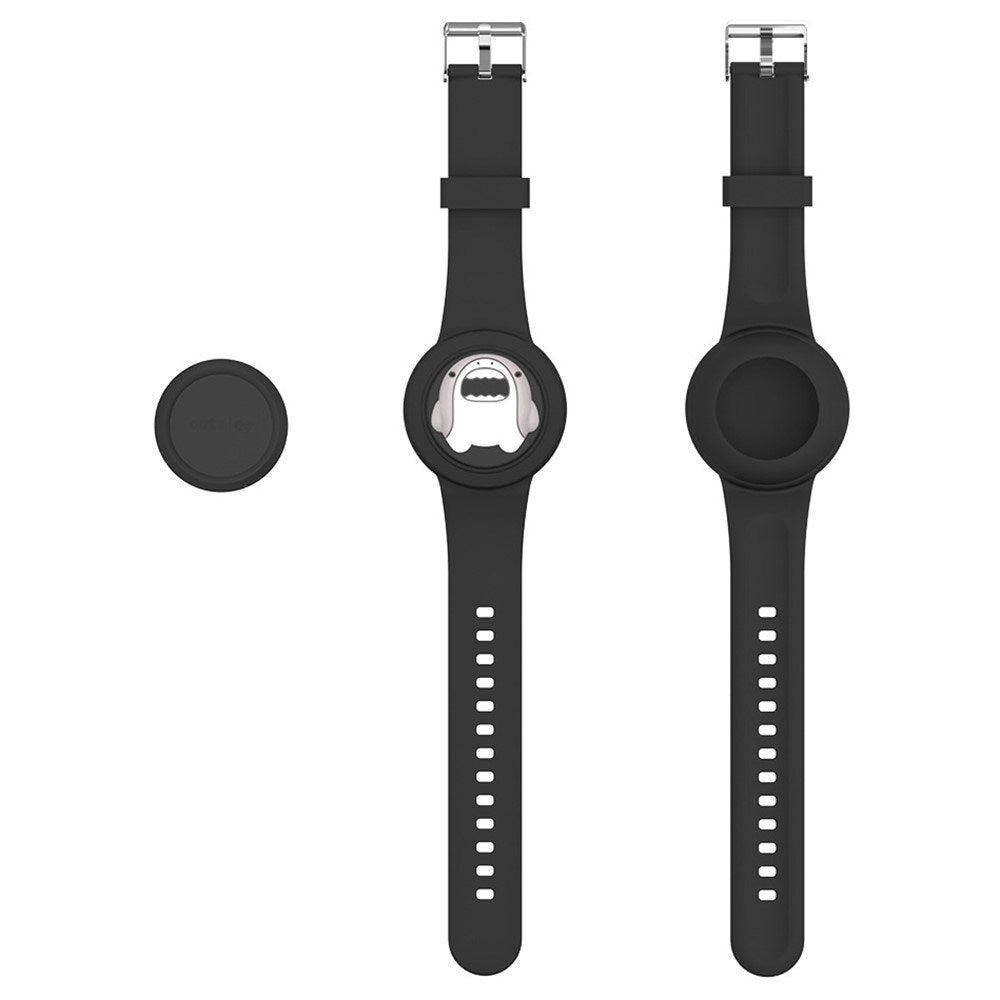 Apple AirTag 1. & 2. Gen. Silicone Strap with 3D Design - Black / Shark