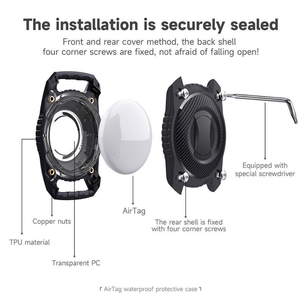 AirTag Waterproof Flexible Plastic Case - Blue