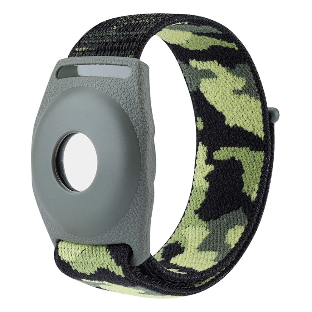 AirTag 1. & 2. Gen. Nylon Children's Strap - Green Camouflage