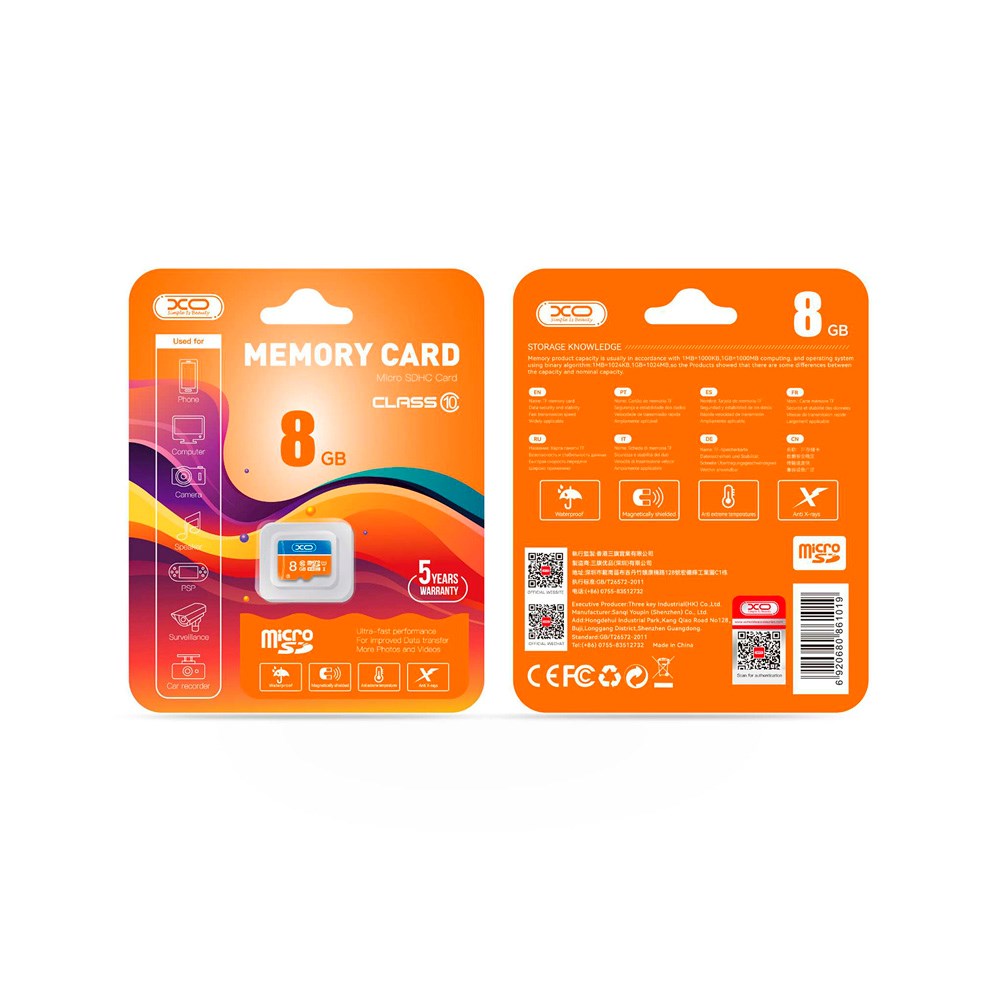XO microSD Memory Card 8GB