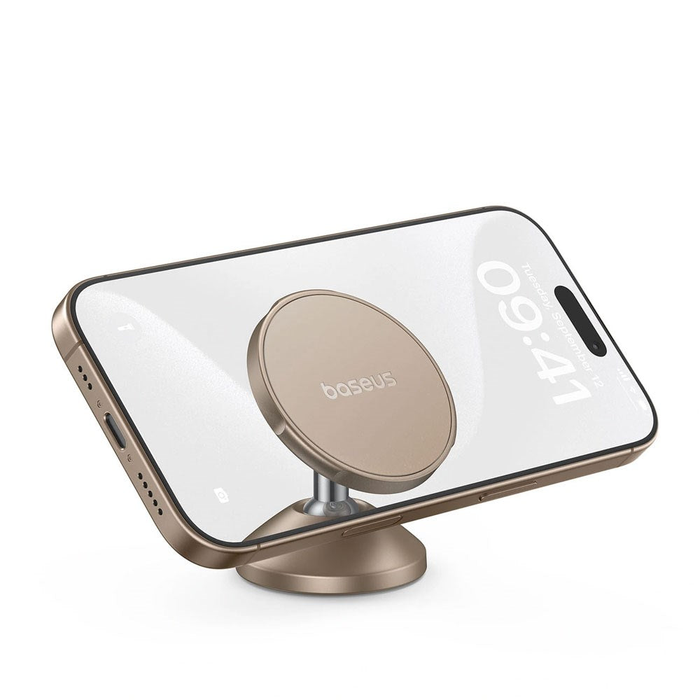 Baseus GoTrip Car Phone Holder - Windshield / Dashboard - MagSafe Compatible - Gold