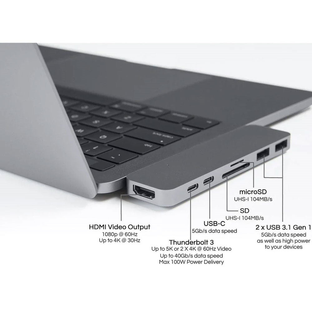 Hyper HyperDrive Duo 7-in-2 USB-C Hub - Grey