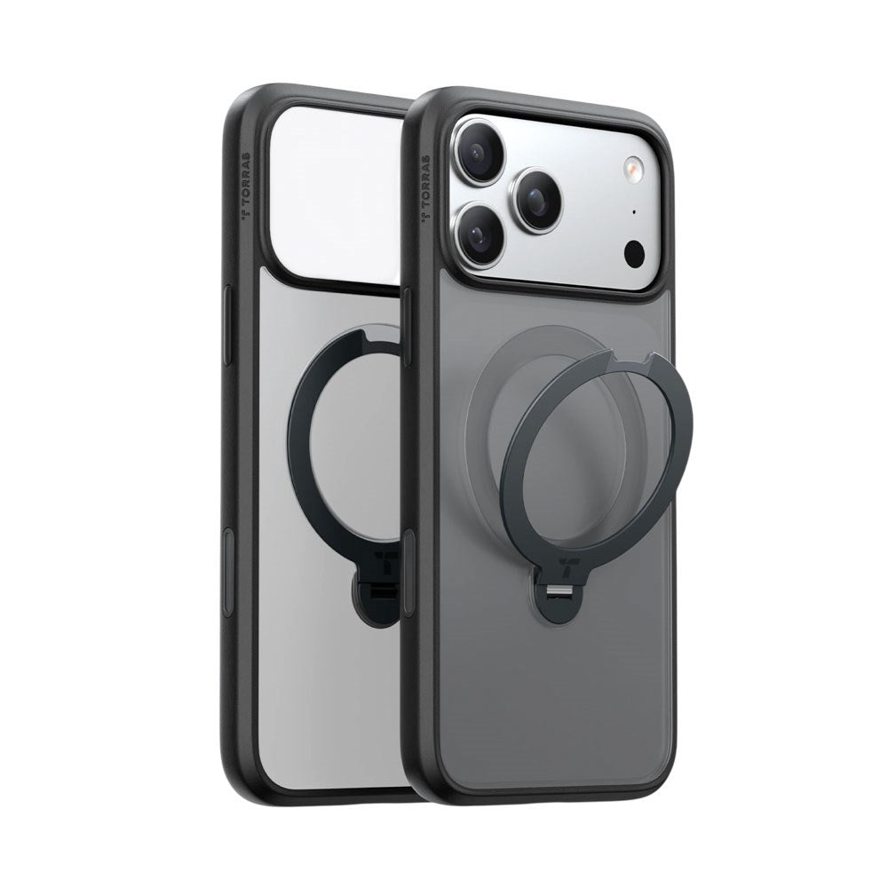 iPhone 18 Pro / 17 Pro TORRAS Ostand Q3 Spin Case - MagSafe Compatible - Black