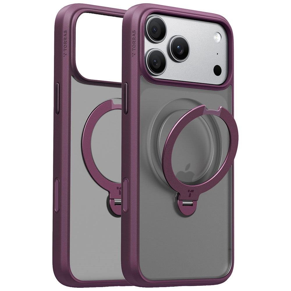 iPhone 18 Pro Max / 17 Pro Max TORRAS Ostand Q3 Spin Case - MagSafe Compatible - Purple