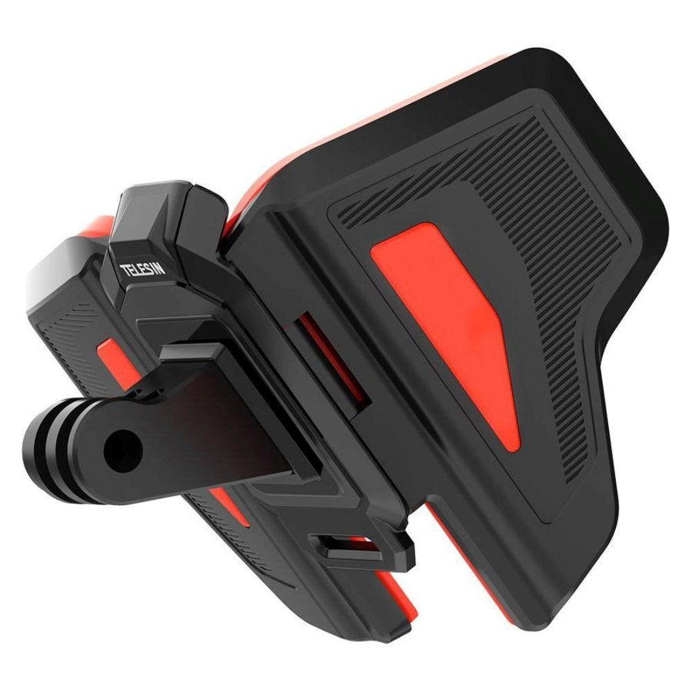 TELESIN Helmet Mount for Action Camera - Black / Orange