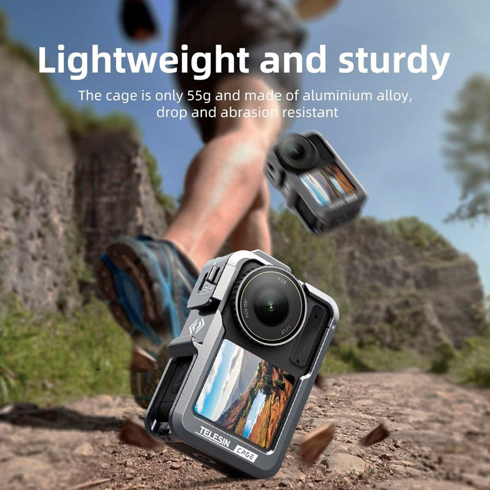 TELESIN Metal Cage for DJI Osmo Action 3 / 4 - Black