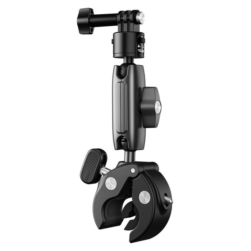 TELESIN Mounting Clamp with Rotatable Joints for Action Camera - Black / Grey