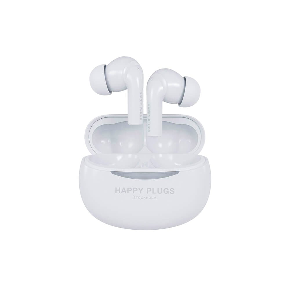 Happy Plugs Joy Pro In-Ear Headphones with Noise Cancellation - White