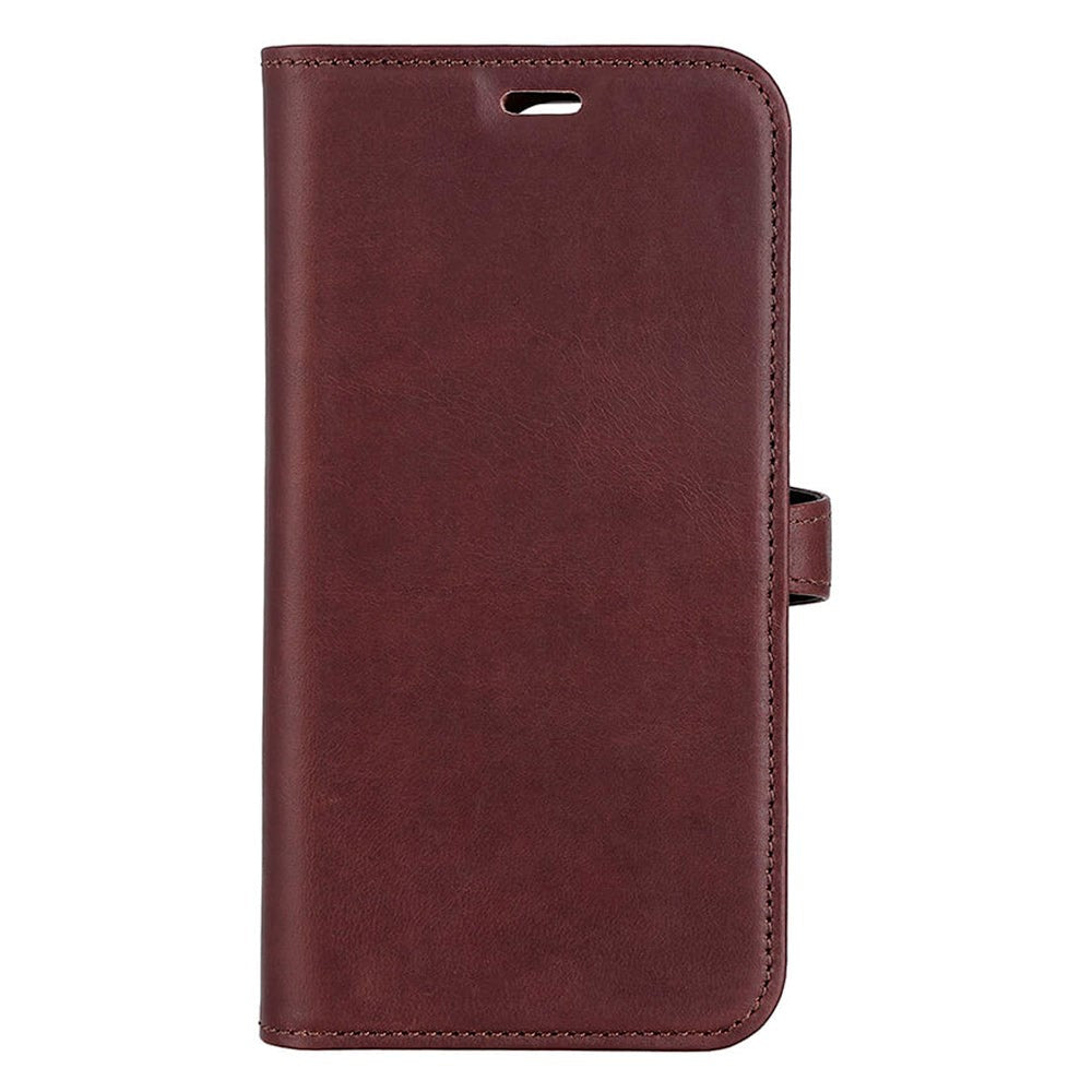 iPhone 14 Pro Buffalo Wallet Genuine Leather Magnet Wallet Case - Brown