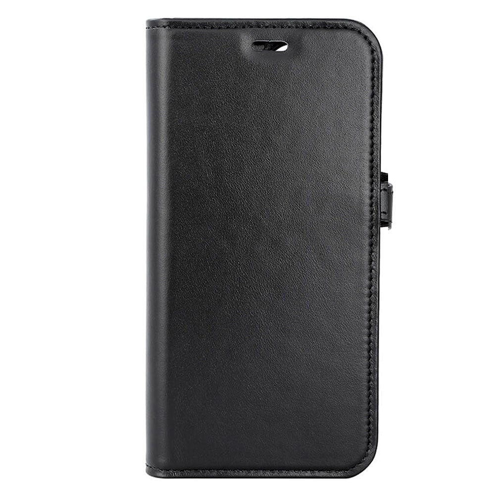 iPhone 15 Pro Buffalo 2-in-1 Wallet Genuine Leather Magnet Flip Case with Wallet - Black