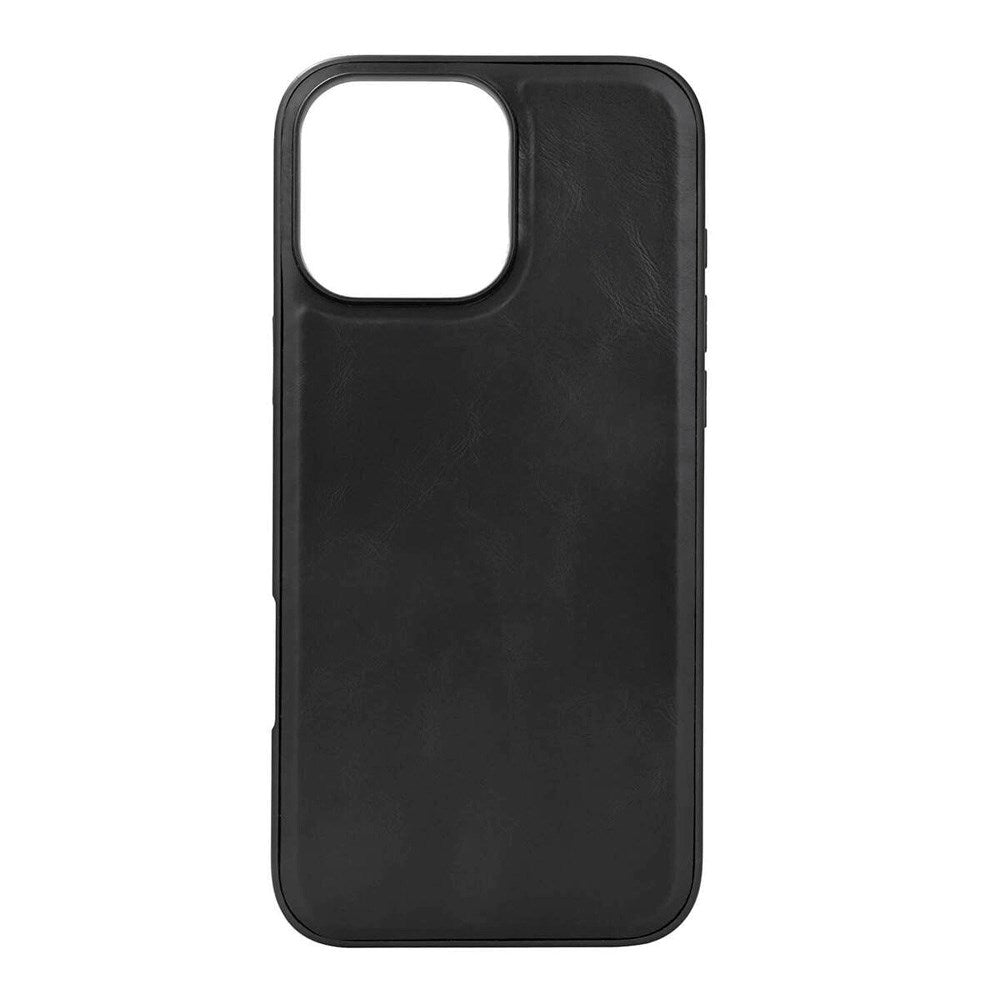 iPhone 16 Pro Max Buffalo Genuine Leather Case - MagSafe Compatible - Black