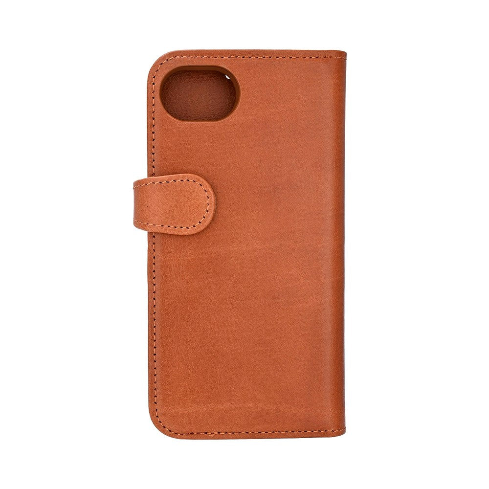 iPhone 16e Buffalo 2-in-1 Genuine Leather Flip Case - Brown