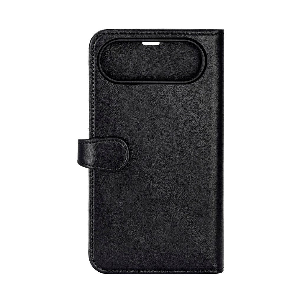 iPhone Air Buffalo 2-in-1 Genuine Leather Flip Case - Black