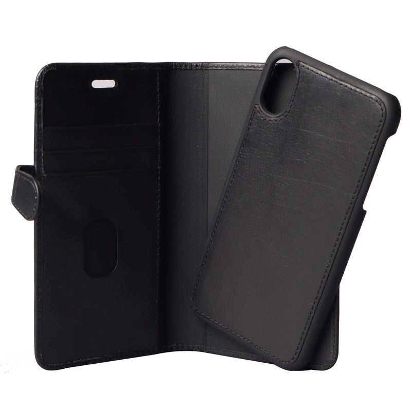 iPhone XR Buffalo Wallet Genuine Leather Magnet Wallet Case Black