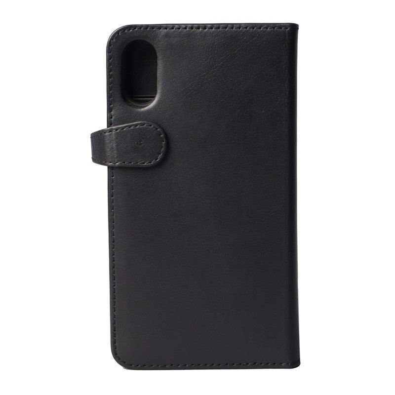 iPhone XR Buffalo Wallet Genuine Leather Magnet Wallet Case Black