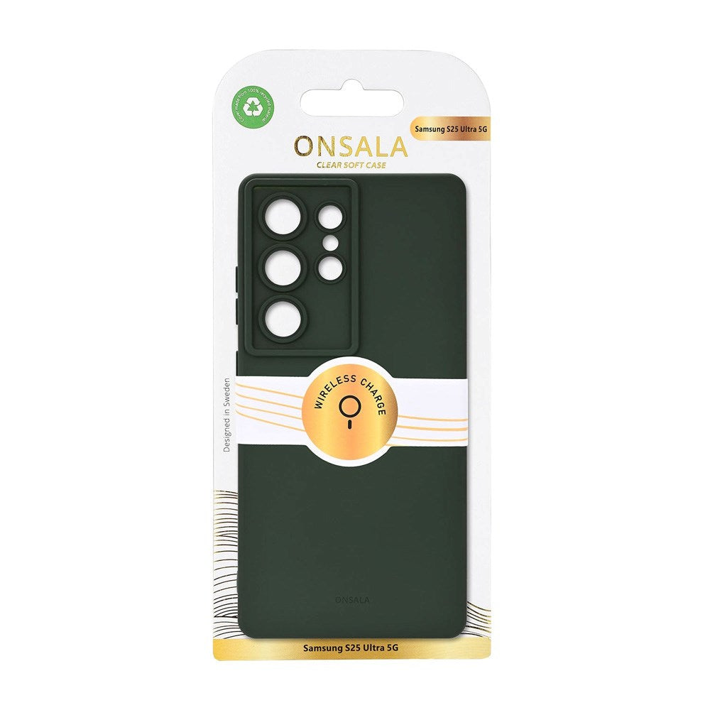 Onsala Samsung Galaxy S25 Ultra Silicone Touch Case - Olive Green