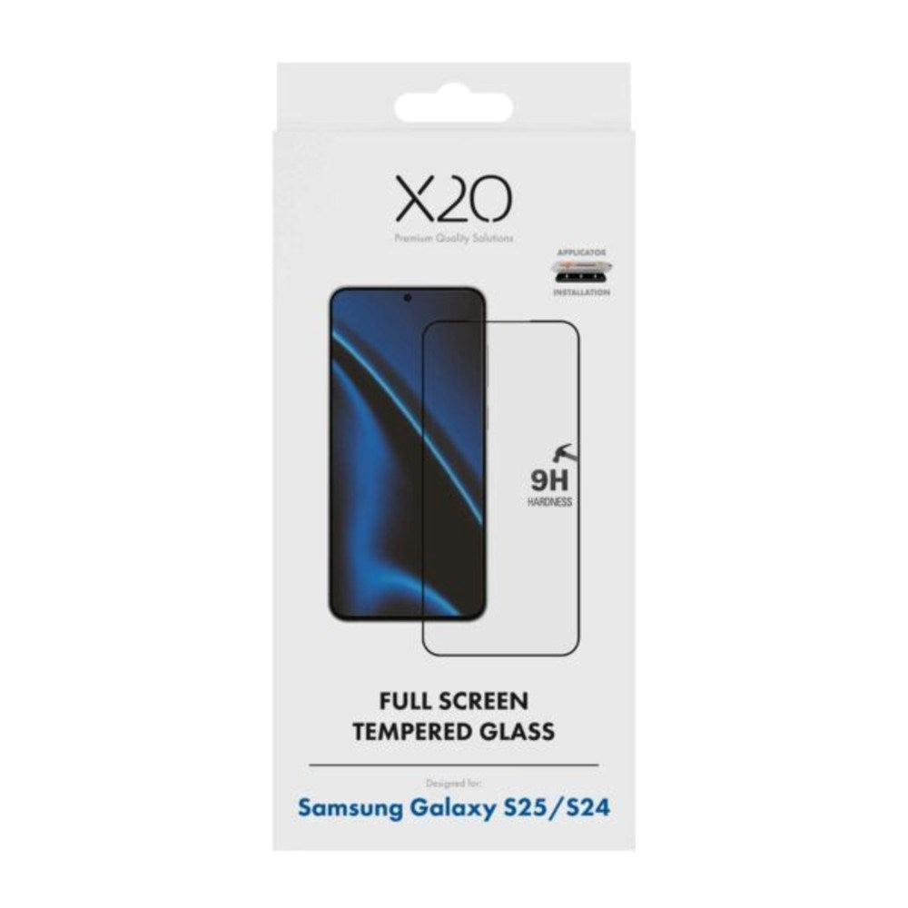 Samsung Galaxy S25 / S24 X2O 9H Full Fit Tempered Screen Protector Glass - Transparent