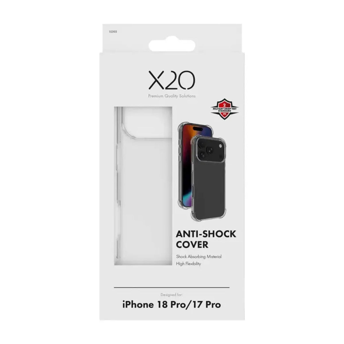 iPhone 18 Pro / 17 Pro X2O Anti-Shock Case - Transparent
