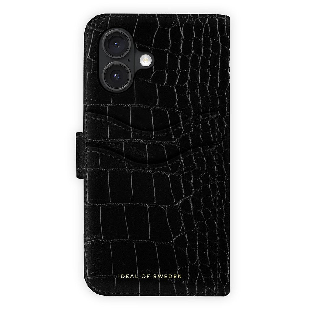 iDeal Of Sweden iPhone 16 - MagSafe - Magnet Wallet+ Case - Black Croco